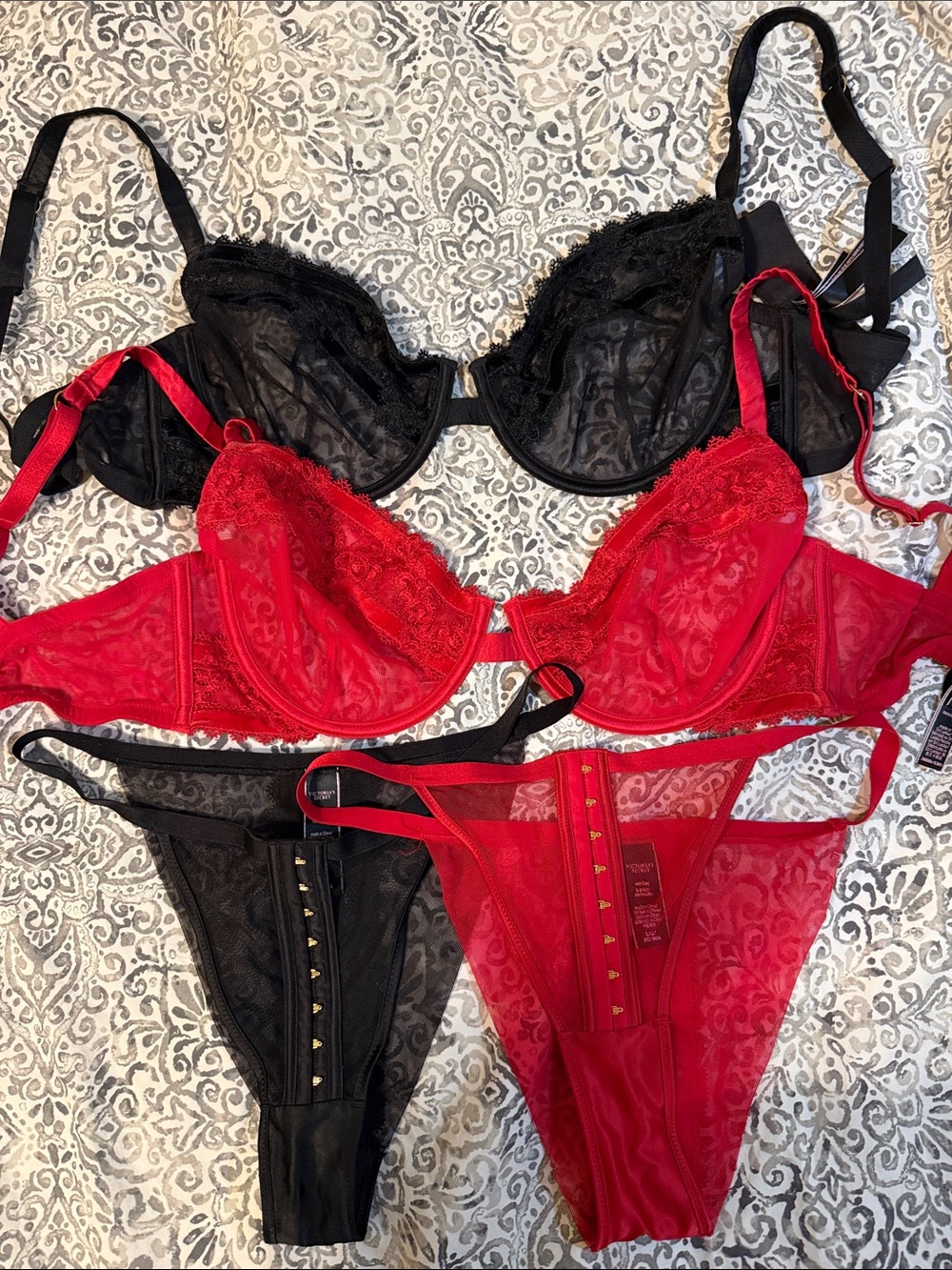 Sexy lace bra and bottoms